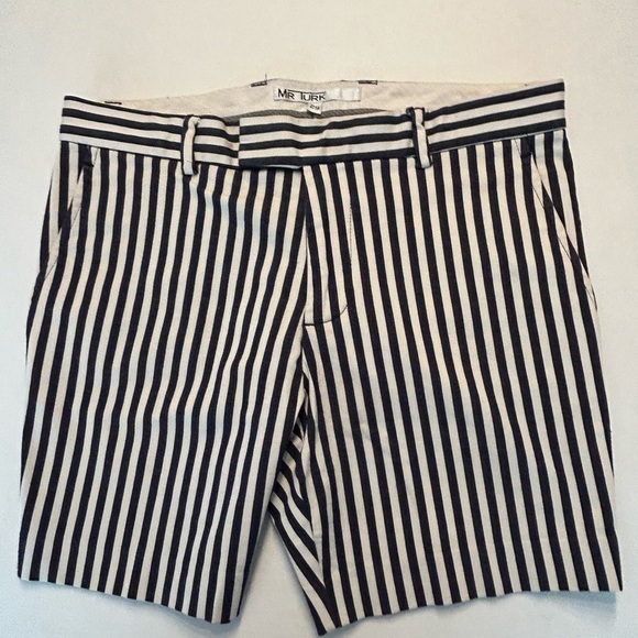 Mr. Turk Men’s Lawrence Shorts Navy White Stripe Size 29 6” - Picture 1 of 7
